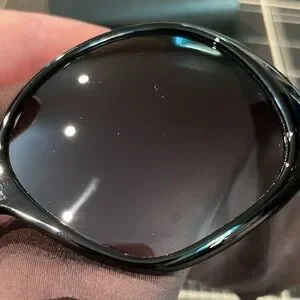 Fendi Silvana Large Round Black Sunglasses FS5213 Teal Enamel Detail with case 66a25b76d399ff603539b411.jpg main image 3